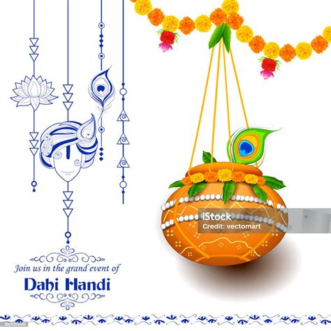 Dahi Handi Celebration In Happy Janmashtami Festival Background Of ...