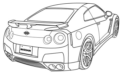 Nissan Gtr R35 Drawing at GetDrawings | Free download