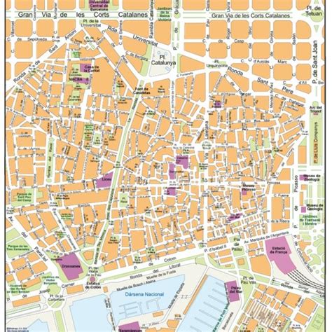 Barcelona Old Town map | Order and download Barcelona Old Town map