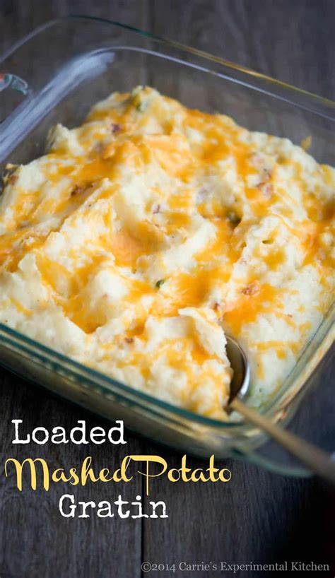 Loaded Mashed Potato Gratin - Carrie’s Experimental Kitchen