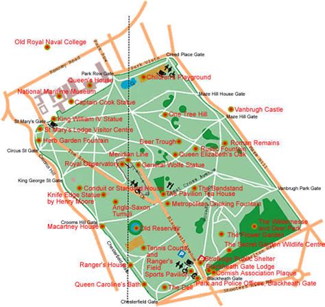 Greenwich Park Map