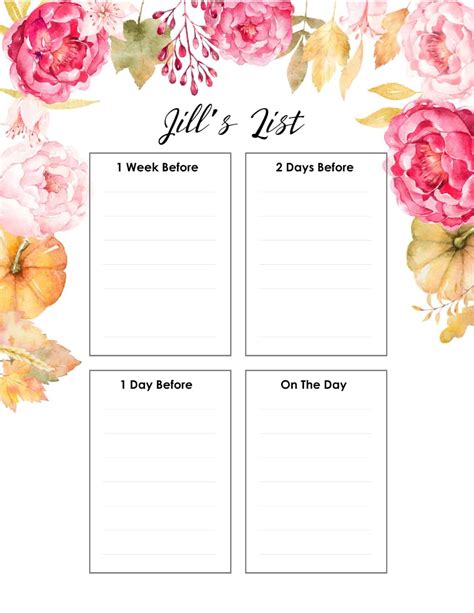 FREE Thanksgiving Planner | Customize online before your print