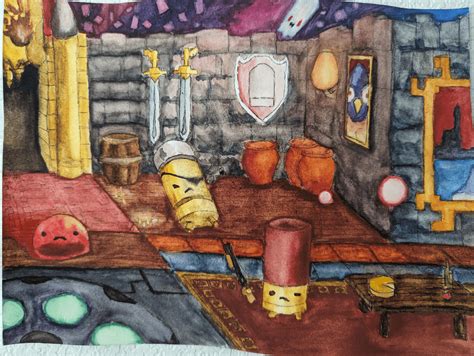 Watercolor inspired by one of the greatest games around : r/EnterTheGungeon