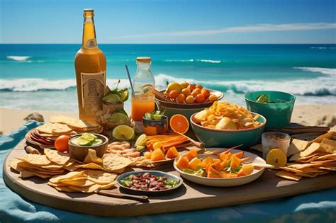 Premium AI Image | Brazilian beach snacks food photography