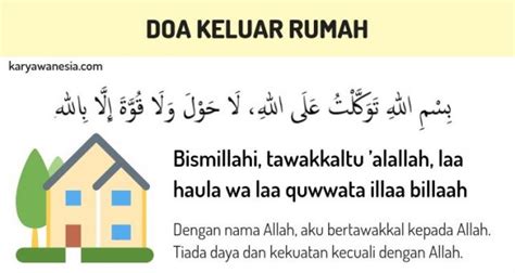 [TERLENGKAP] Bacaan Doa Keluar Rumah dan Doa Masuk Rumah