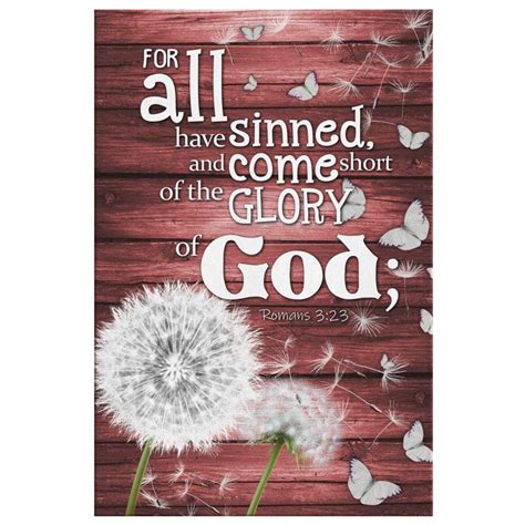 For All Have Sinned Kjv Romans 3:23 Bible Verse Wall Art Canvas ...