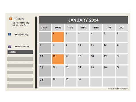 2024 Powerpoint Calendar With Holidays - Free Printable Templates