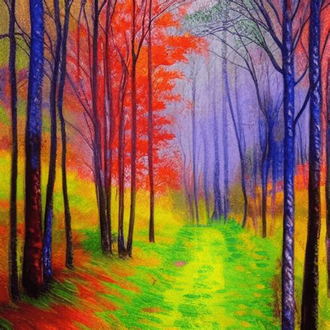 Forest Path Painting · Creative Fabrica