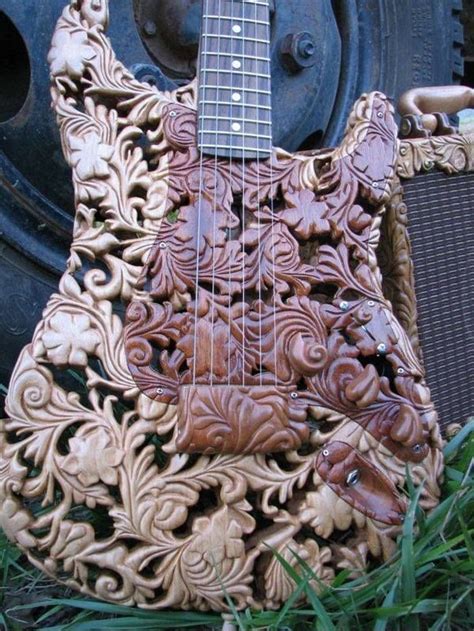 beautiful carved guitar Guitar Tips, Guitar Art, Music Guitar, Cool ...