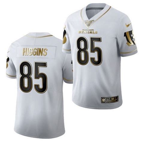 Bengals Tee Higgins All-White Golden Edition 100th Season Jersey – US ...