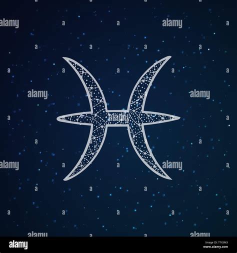 Pisces zodiac sign. Astrological horoscope. Zen vector illustration ...