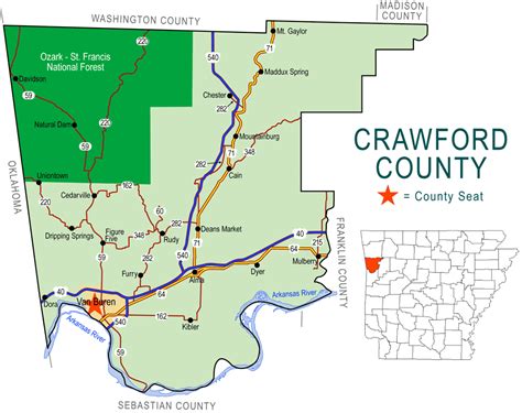 Crawford County Arkansas Map - Corene Charlotte