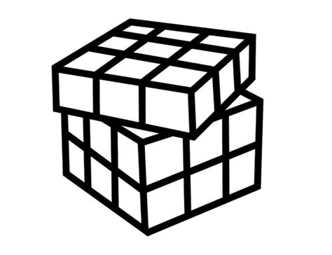 Coloriage Rubik's Cube à imprimer