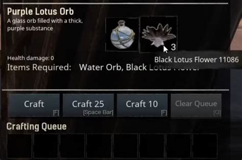 Purple Lotus Orb recipe mistake - Public Beta Client - Funcom Forums