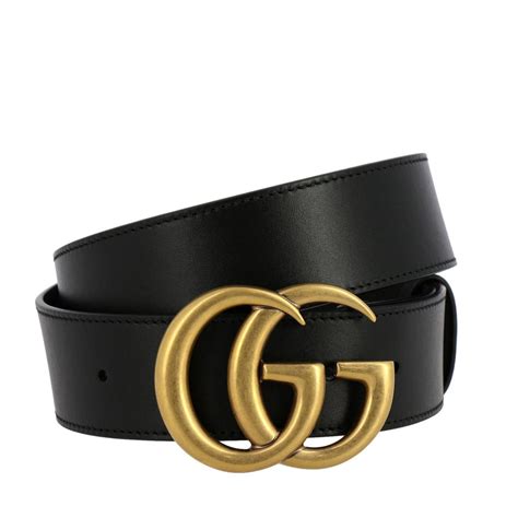 GUCCI: Leather belt with GG metallic monogram | Belt Gucci Men Black | Belt Gucci 397660 AP00T ...