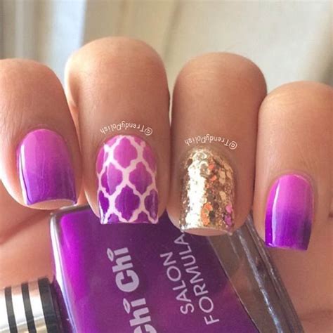 Purple & Gold Nails Pictures, Photos, and Images for Facebook, Tumblr, Pinterest, and Twitter