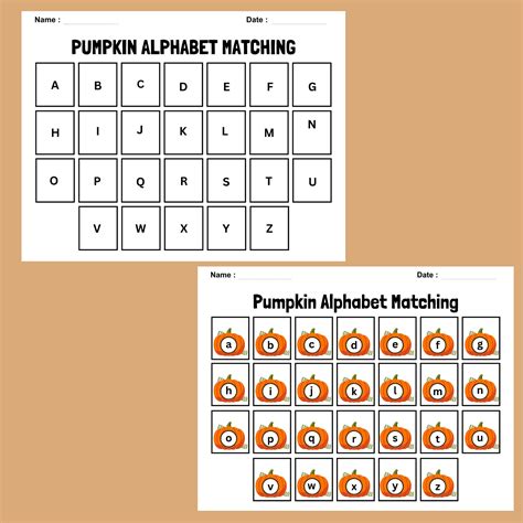 Preschool and Kindergarten Activity, Pumpkin Alphabet Matching | Made By Teachers