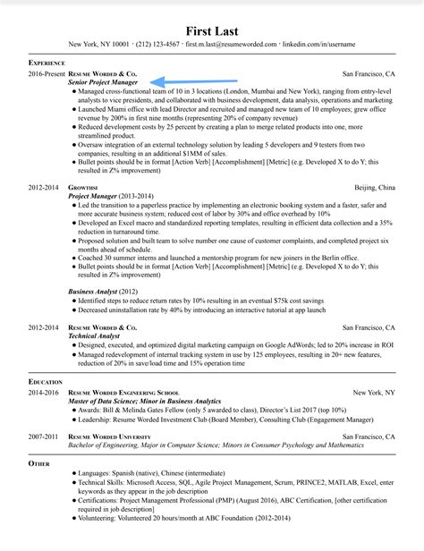 Technical Project Manager Resume Examples for 2024 | Resume Worded