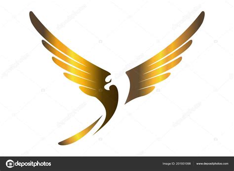 Gold Eagle Logo Icon Vector Stock Vector Image by ©adhevaart #201931098