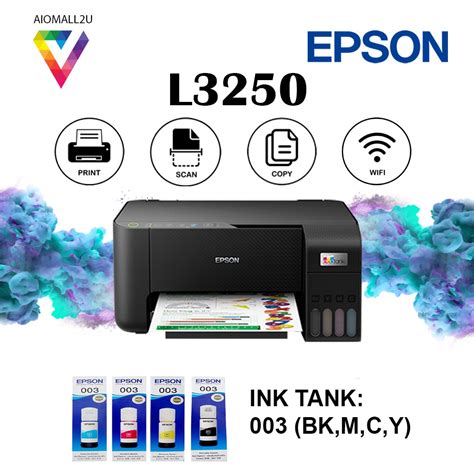 EPSON EcoTank L3250 All-In-One Printer (Color, A4, Wi-Fi, Print, Scan ...