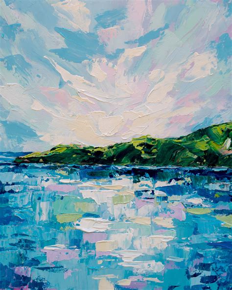 "Tropical Day - Impressionist Seascape Painting" by Eve Izzett. Paintings for Sale. Blue ...