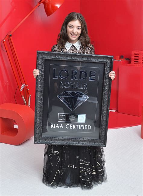 Lorde Receives Diamond Plaque At Republic's Pre-Grammys Party