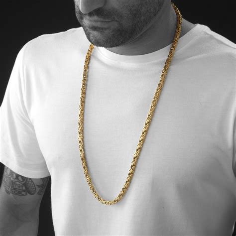 6mm Gold Byzantine Box Chain – SpicyIce