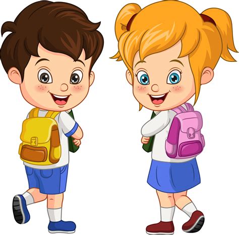 Kids At School Cartoon