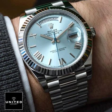 Rolex Day Date Ice Blue Grooved Replica Order Now | United