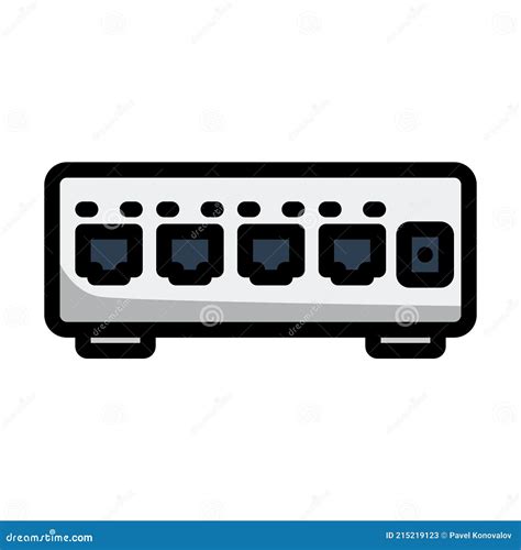 Ethernet Switch Icon stock vector. Illustration of equipment - 215219123