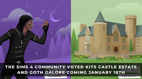 The Sims 4 Community Voted Kits Castle Estate and Goth Galore Coming ...