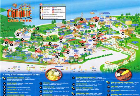 Canobie Lake Park Map | Color 2018