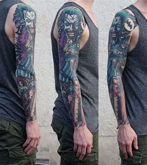 Batman Sleeve Tattoo Designs - wholesalesalamanderch41384