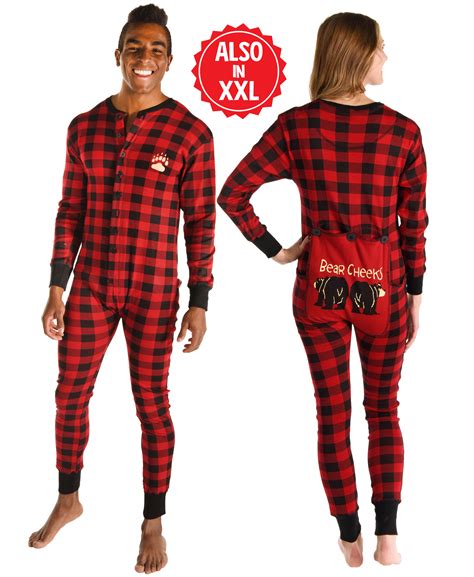 Bear Cheek Plaid | Adult Onesie Flapjack | Adult onesie, Adult onesie ...