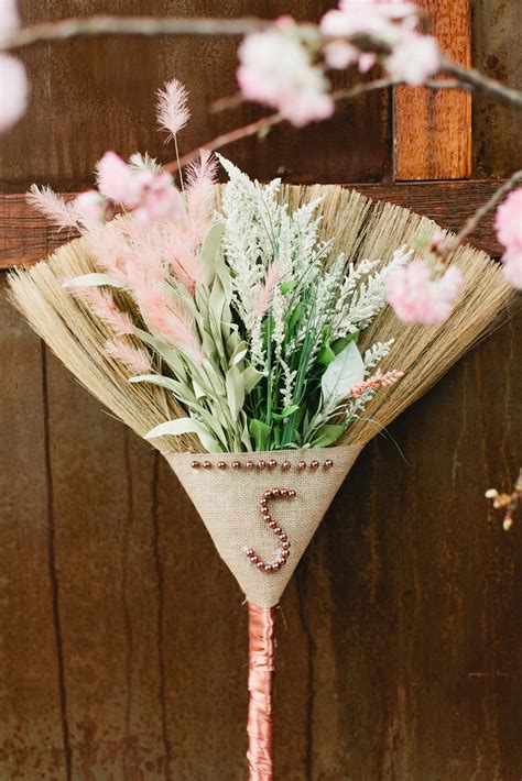 DIY Broom with Flowers for Jumping the Broom | Jumping the broom, Diy wedding, Wedding broom