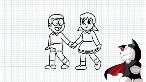 How to Draw Nobita and Shizuka from the Doraemon Cartoon Series - Video ...