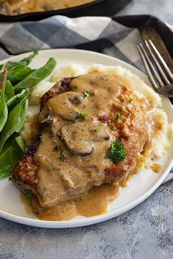 Pork Chops in Mushroom Gravy - Countryside Cravings