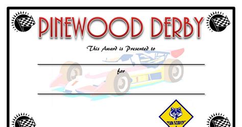 Pinewood Derby License Template - Printable Word Searches