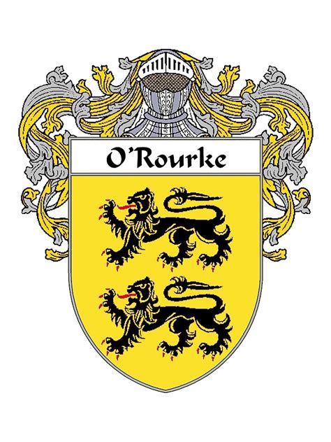 "O'Rourke Coat of Arms / O'Rourke Family Crest" Canvas Print for Sale ...