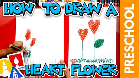 Drawing A Heart Flower For Mother's Day - Preschool - YouTube