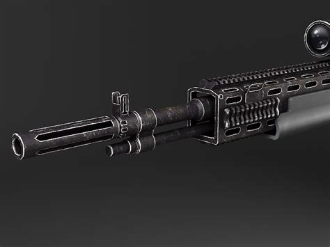 M14 EBR Sniper Rifle - 3D Model by SQUIR