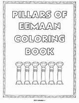 Islam Coloring Pillars Islamic Rukun Kids Pages Clipart Activities  sketch template