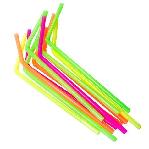 Jacent Disposable Plastic Drinking Straws: 125 count per Pack, Bendable ...