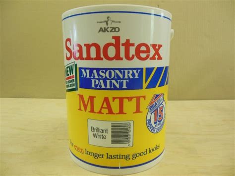 45 Lts SANDTEX MATT (BRILLIANT WHITE) MASONRY PAINT. 9 x 5lt tins | in Tenby, Pembrokeshire ...