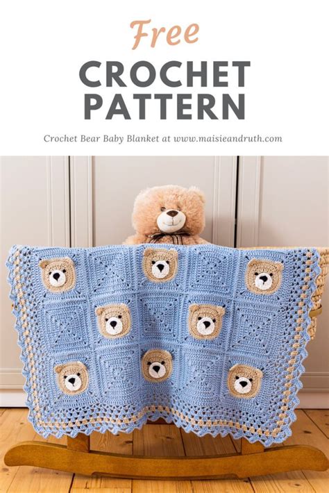 Bear Crochet Baby Blanket (Cute & Easy Tutorial) - Maisie and Ruth