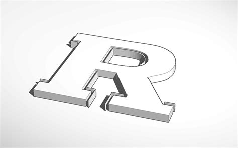 Rutgers R Logo Tinkercad