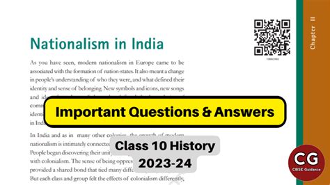 Nationalism in India Class 10 Important Questions and Answers - CBSE Guidance