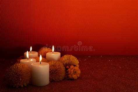 Flowers of Marigold and Candles Used for Altars at Day of the Day. Stock Image - Image of event ...