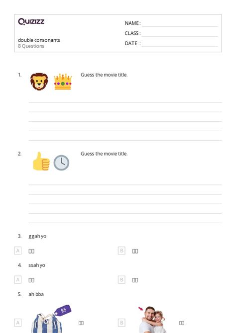 50+ Double Consonants worksheets for 6th Grade on Quizizz | Free & Printable