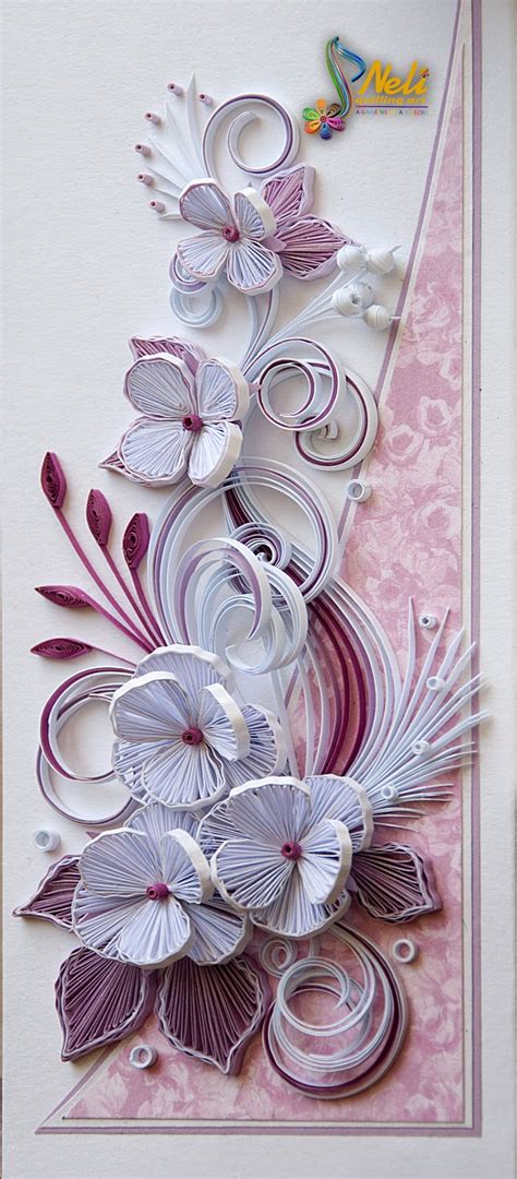 Neli Quilling Art: Quilling card - flowers ( 9 cm - 20 cm )